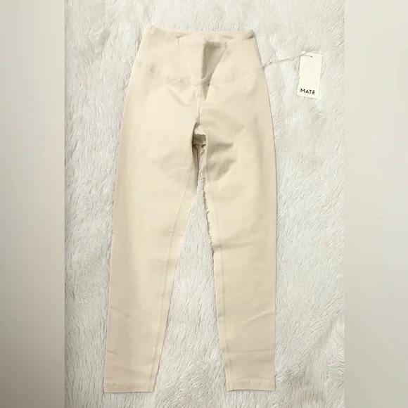MATE The Label Organic Stretch Midi Leggings - Bone - Picture 7 of 14